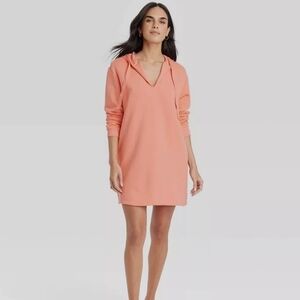 Peach Hooded Dress